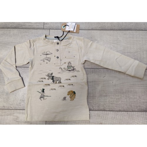 Kr&eacute;mov&eacute; tričko s dlh&yacute;mi ruk&aacute;vmi a zvieratkami ENFANT | EN*FANT