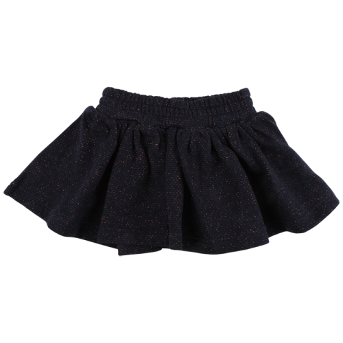 Bay tmavomodr&aacute; sukňa pre&scaron;&iacute;van&aacute; medenou niťou | Small Rags