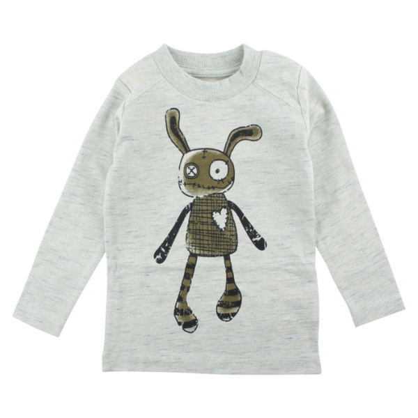 Danny zelenkav&eacute; mel&iacute;rovan&eacute; tričko s Mr. Ragsom a dlh&yacute;mi ruk&aacute;vmi | Small Rags