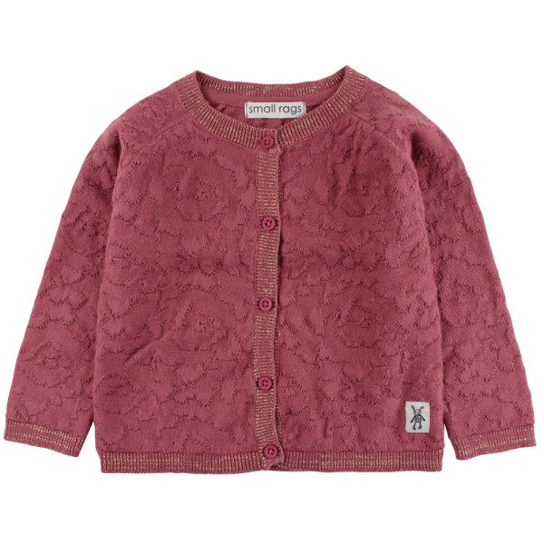 Hella tmav&yacute; fuchsiov&yacute; svetr&iacute;k s kvetinovou vzorkou SMALL RAGS