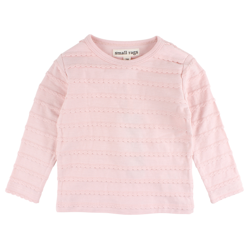 Hella bledoružové vlnkové tričko SMALL RAGS