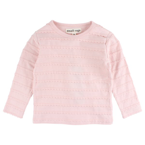 Hella bledoružové vlnkové tričko SMALL RAGS