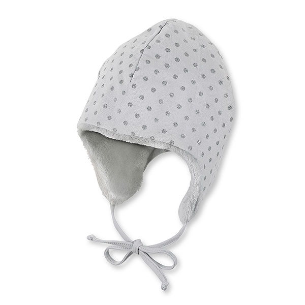 Dievčensk&aacute; siv&aacute; čiapka s guličkami | Sterntaler