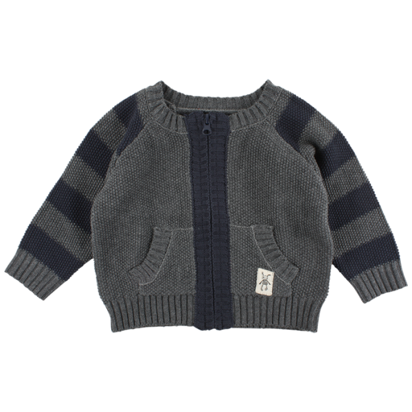 Bruce sivo-modr&yacute; pleten&yacute; sveter | Small Rags